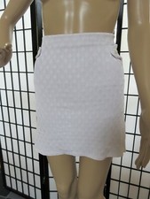 Vintage white line skirt - a-line,