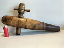 ANCIEN GROS ROBINET BOIS TONNEAU VIN 43CM 1KG DECO CAVE / WOODEN BARREL TAP WINE