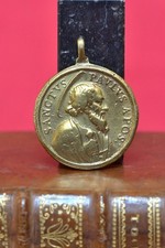 MEDAILLE BRONZE Saint Pierre & Saint Paul XVIIe 17e siècle HAUTE EPOQUE religion
