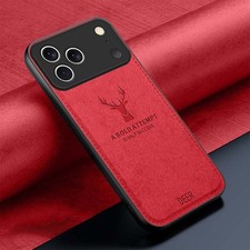 Coque Étui Pour iPhone 17 16 15 14 Pro Max 13 12 11 8 Cerf Cuir Silicone Housse