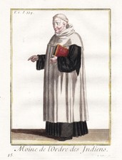 Costume De Moine Indien Ordre Gravure 1790