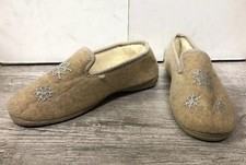 DESTOCKAGE PANTOUFLE FEMME @ CHAUSSONS EN PURE LAINE VIERGE BEIGE EN TAILLE 37