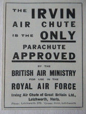5/1935 PUB IRVING AIR CHUTE IRVIN PARACHUTE ROYAL AIR FORCE ORIGINAL AD