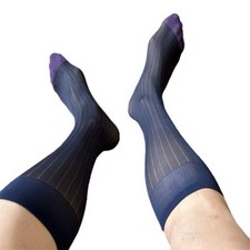 2 P mi bas socks sheer bleu