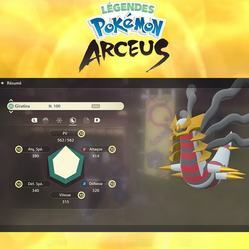 Giratina niveaux effort - niveaux, max