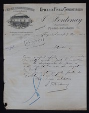 Facture 1912  FORGES LES EAUX EPICERIE FINE & COMESTIBLES FONTENAY VIN   149