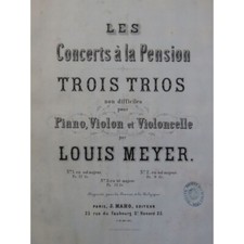 MEYER Louis Trio No 1 op 2