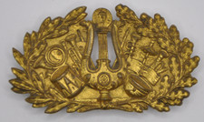 Cuivrerie - Plaque de Giberne de musicien Second Empire complet et bon état