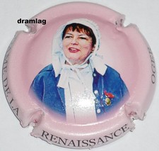 Capsule de Champagne :Dame de LA RENAISSANCE ! grand portrait ,  fond rose pale