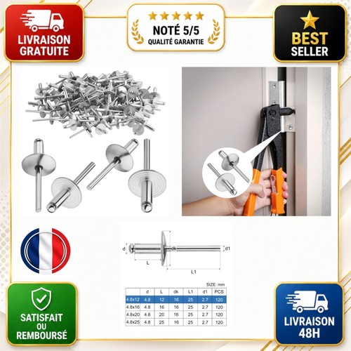 Rivets aveugles pop x 12 - pop,