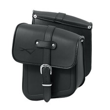 Sac latéral forme de rigide Cavalières bagage Moto Chopper noir Sacoches