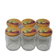 Bocal De Conservation Fruits 500 Ml Avec Couvercle À Vis 6 Bocaux