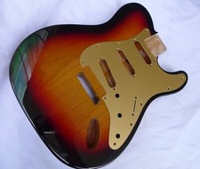 Tele Strat Hybird Body With Alumnum Gold Pickguard 3 pcs Alder SSS 3TS ≦1.9kg