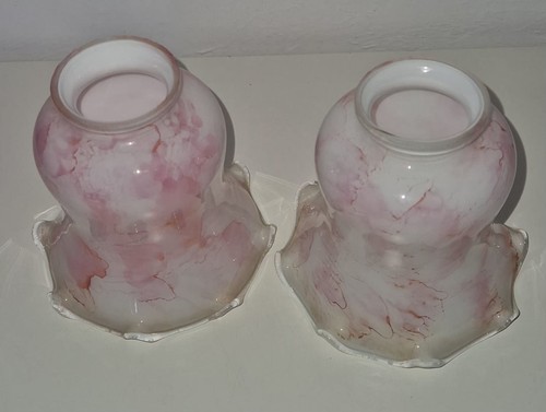 Paire tulipes abat jour verre - paire, abat-jour