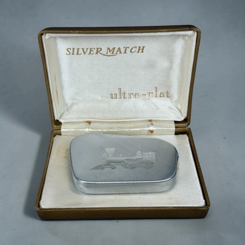 Vintage silver match - vintage,