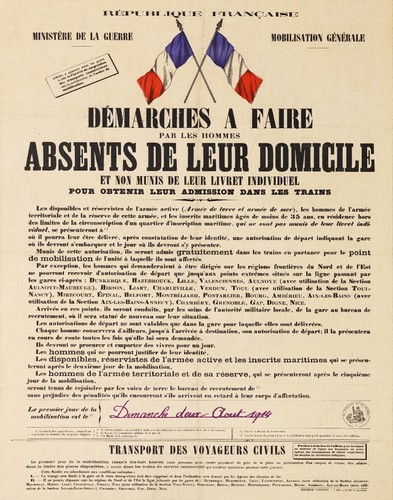 Mobilisation guerre 1914 - mobilisation,