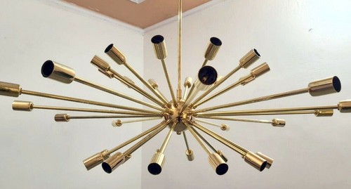 Grand lustre sputnik laiton - sputnik, en