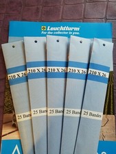 LOT 5 PAQUETS 25 BANDES HAWID fond transparent simple soudure LEUCHTTURM 210x 26