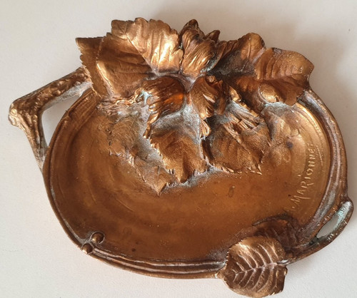 Vide poche bronze signé - vide, en