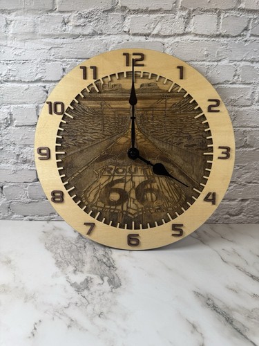 Route wooden wall clock - wooden,