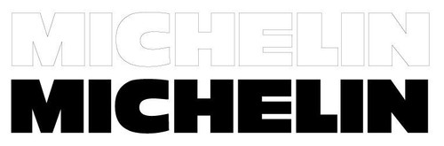 Autocollant michelin texte - autocollant,