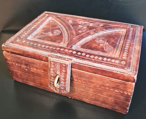Boite oriental cuir - boite,