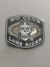NO CLUB LONE RIDER MOTORCYCLE CLUB BIKER pin Patch New High Quality