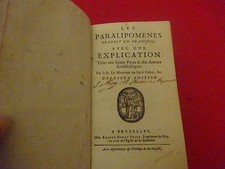 LE MAISTRE DE SACY (prêtre Louis-Isaac) - Les Paralipomènes