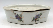 Ancien Boite Porte-Savon - Porcelaine - Chine - Décor Floral - Collection - 1880
