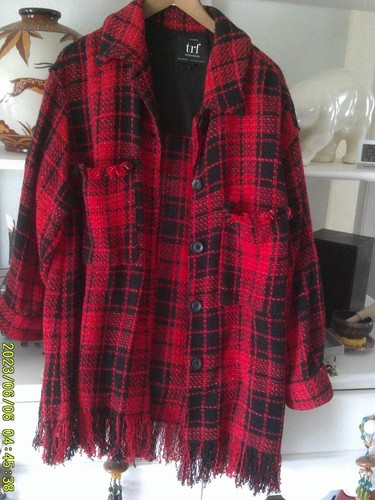 Zara veste longue ecossaise - longue,