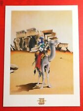 Tintin. Carte postale Hergé 1938. Tintin sur le chameau. Pascal SOMON. Années 90