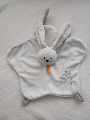 Doudou plat mouchoir étoile - plat,