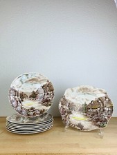 8 assiettes 1 plat Olde