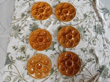 6 Assiettes à Huitres Vintage
