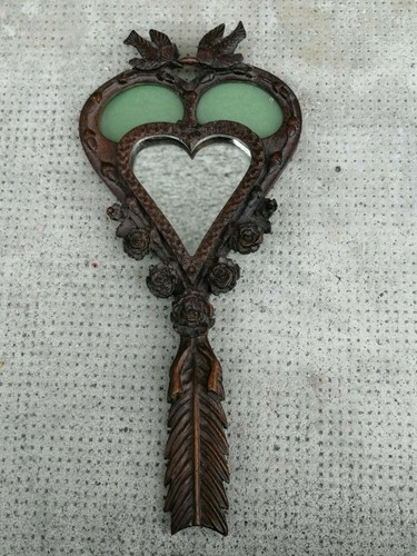 Ancien miroir cadre - , portrait