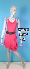 Vanessa Bruno Taille 36  robe d' été rose rouge sans manches viscose soie