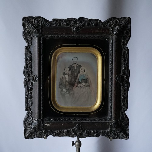 Cadre ancien bois stuc noir - ancien, et