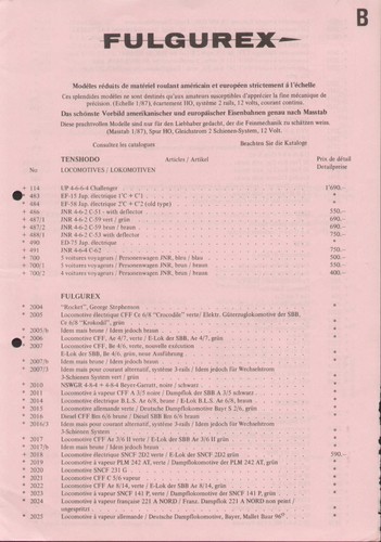 Catalog fulgurex price list - catalog,
