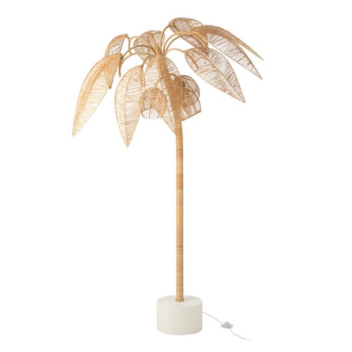Lampadaire cocotier rotin - cocotier,