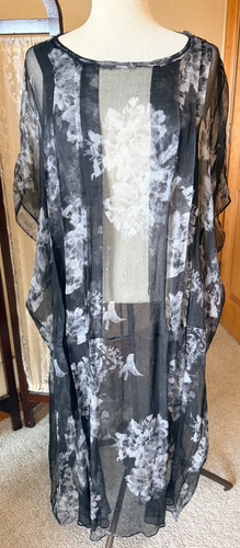 Lilith black white floral - black, &