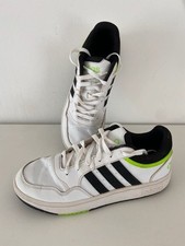 Baskets Adidas enfant/adulte – Blanc/Noir/Vert fluo – Taille 39 1/3