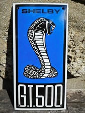 Plaque émaillée FORD MUSTANG SHELBY GT 500 Enamel Sign no Cobra Gulf Corvette