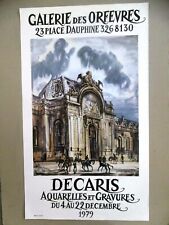 DECARIS Albert Affiche originale 79 Paris Cavalerie Chevaux Ecole militaire art