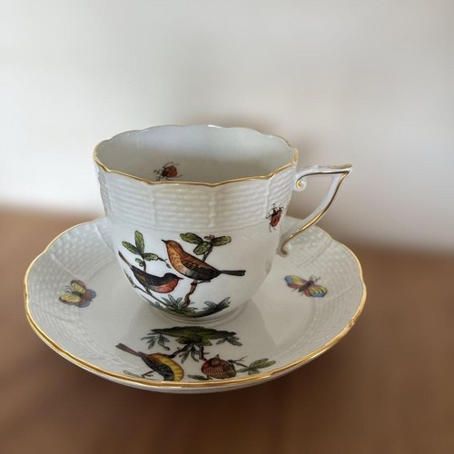 Tasse soucoupe oiseaux - et,