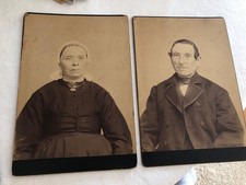 2 Photos anciennes 1900 couple Pays-Bas Delft en tenue traditionnelle