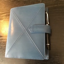 EXACOMPTA Agenda Portfolio Poche Exatime 17 Simili Cuir Bleu NEUF