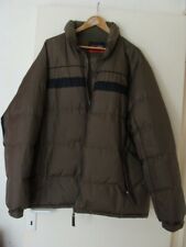 Doudoune homme kaki, capuche dans le col, taille XL