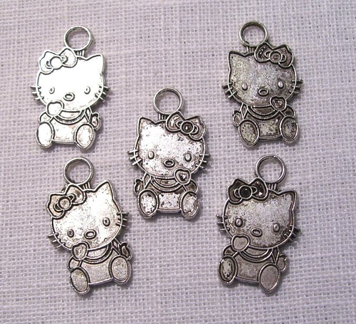 Lot chat kitty argenté - lot, 5