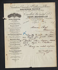 LYON 69; OUTILLAGE MACHINES-OUTILS "CORCELLET & BERNARD / HUOT & BASSET" en 1905