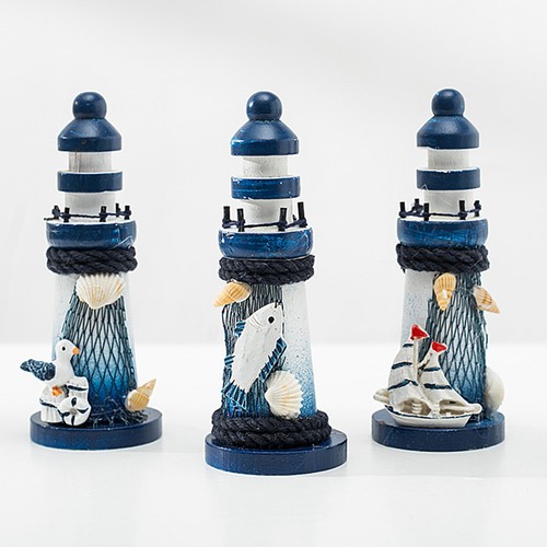 Statue phare bois - statue,